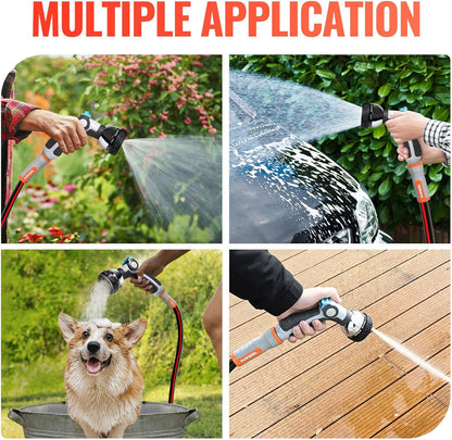 Garden Hose Nozzle Sprayer, 4 Adjustable Spray Patterns, 2PCS