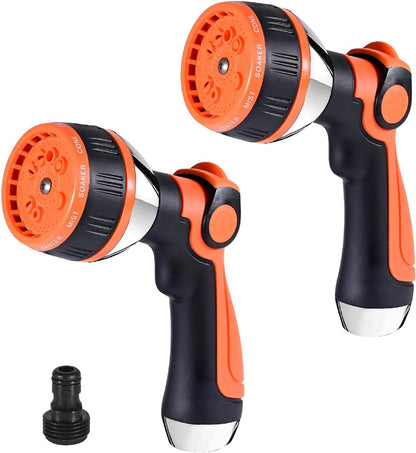 Garden Hose Nozzle Sprayer, 4 Adjustable Spray Patterns, 2PCS