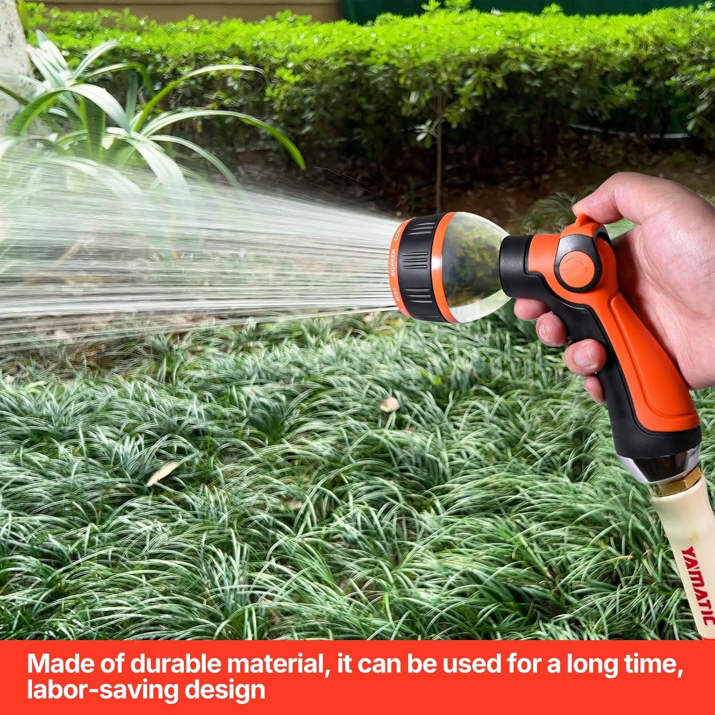 Garden Hose Nozzle Sprayer, 4 Adjustable Spray Patterns, 2PCS