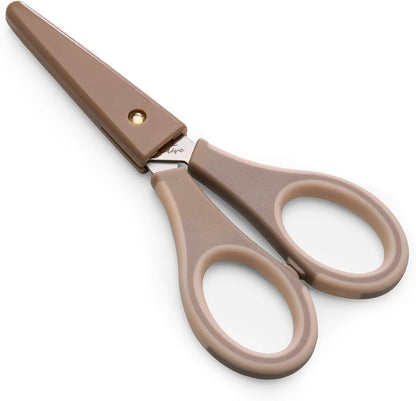 Precision Craft Scissors - Stainless Steel Blades With Safety Cap - Ultra Sharp Tip & Non-Slip TPR Handles - For Adult & Kid Paper Crafting, Scrapbooking, Home, Office, and School Use