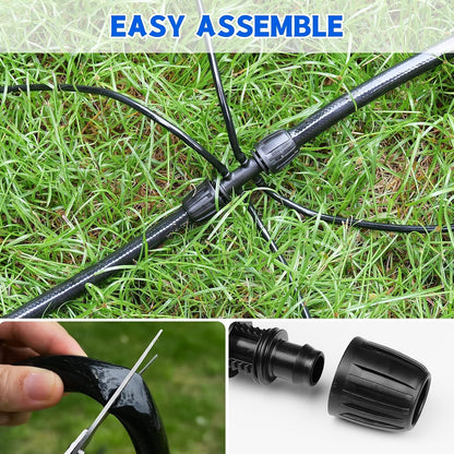 Quick-Connect 200FT Drip Irrigation System Kit, Automatic Garden Plant Watering System for Greenhouse, Yard, Lawn, with 1/2 inch 1/4 inch Irrigation Tubing Hose and Accessories