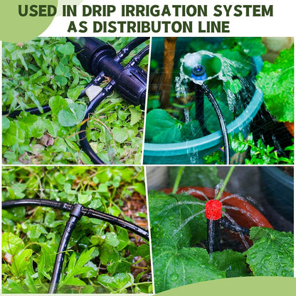 Quick-Connect 200FT Drip Irrigation System Kit, Automatic Garden Plant Watering System for Greenhouse, Yard, Lawn, with 1/2 inch 1/4 inch Irrigation Tubing Hose and Accessories