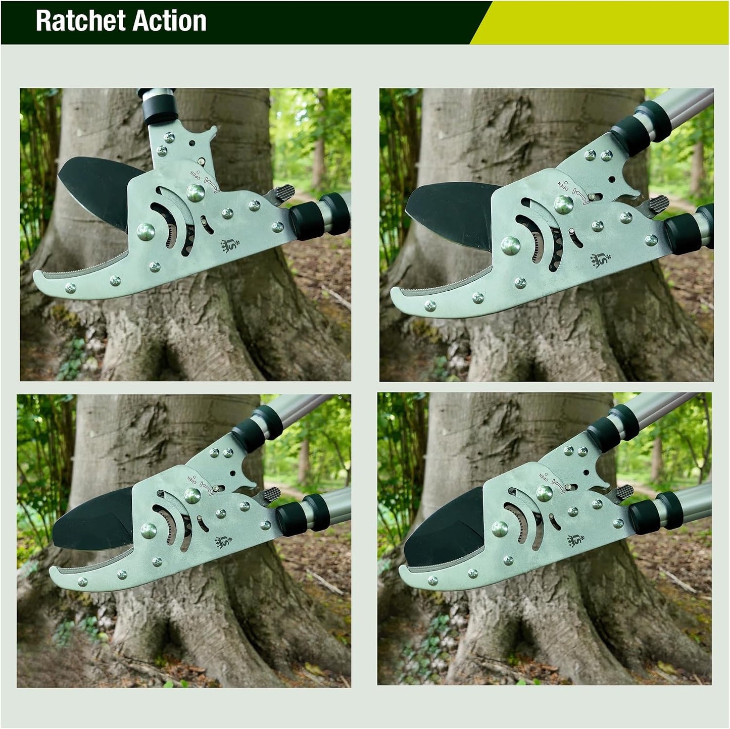 Kew Gardens Razorsharp Heavy Duty Telescopic Ratchet Anvil Loppers