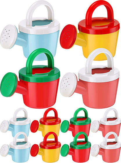 12 Pcs Mini Plastic Watering Cans with Handle,Vivid Style