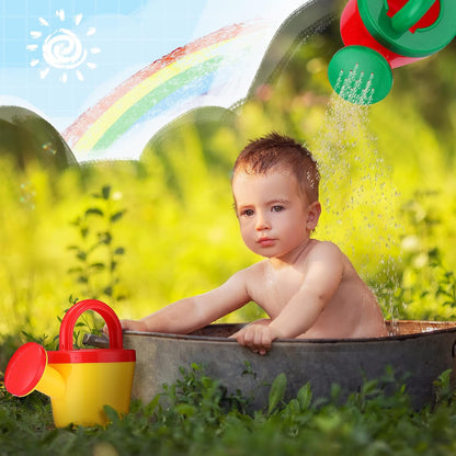 12 Pcs Mini Plastic Watering Cans with Handle,Vivid Style