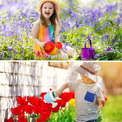 12 Pcs Mini Plastic Watering Cans with Handle,Vivid Style