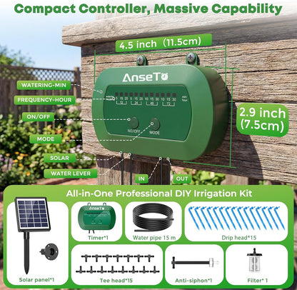 Solar Drip Irrigation System, Split Automatic Watering for Balcony