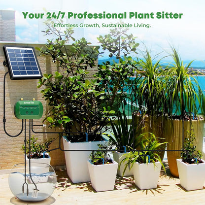 Solar Drip Irrigation System, Split Automatic Watering for Balcony