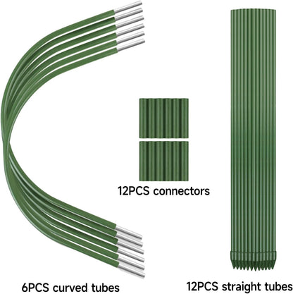 6Pcs Garden Hoops, 19.7"x23.6" Greenhouse Hoops Rust-Free Grow Tunnel, Garden Stake with Plastic Coated Plant Supports for Raised Beds Row Cover Garden Fabric
