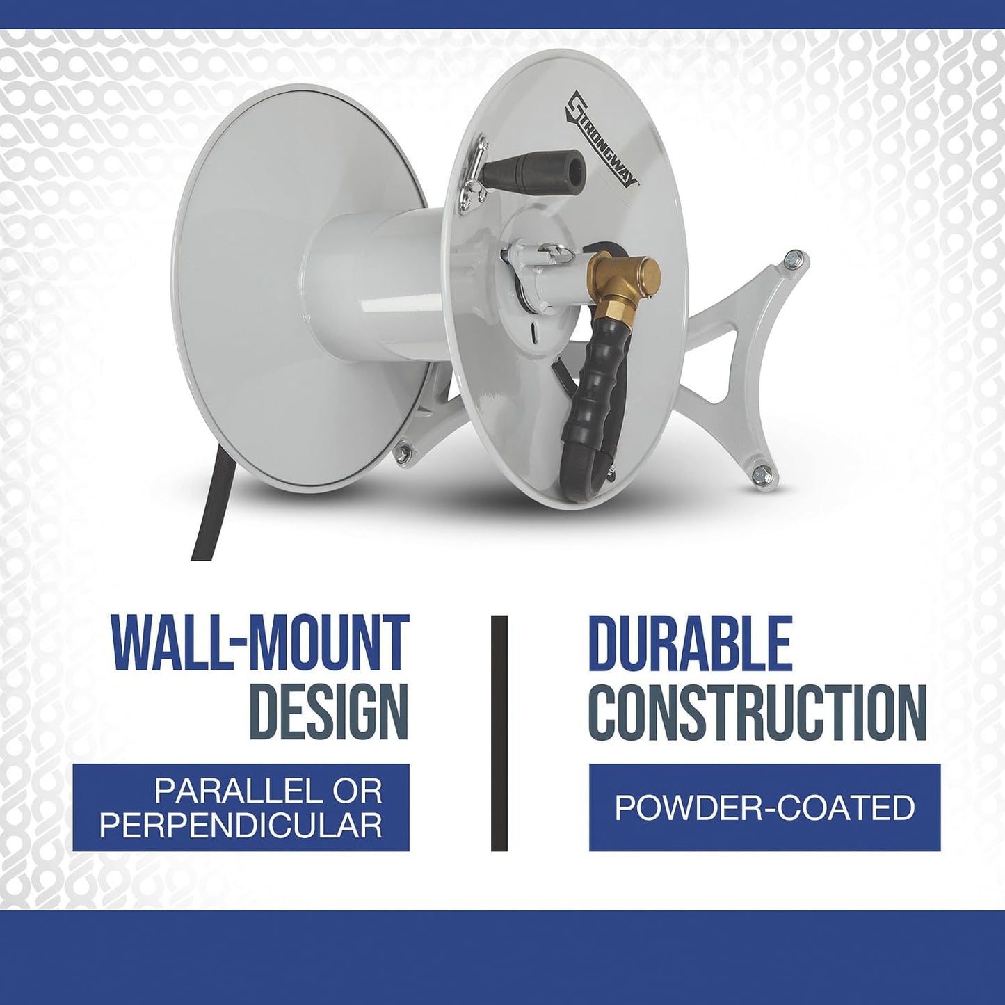 Wall-Mount Hose Reel, 5/8in. x 150ft. Hose, 150 PSI