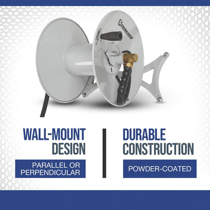 Wall-Mount Hose Reel, 5/8in. x 150ft. Hose, 150 PSI