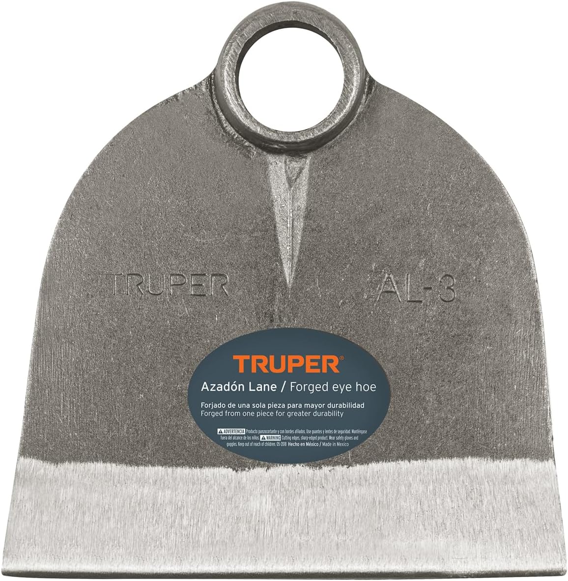 Lane No. 3 Field Hoe Head, 2.1 lb Forged Steel, Heavy-Duty Replacement Hoe Head for Agriculture and Landscaping (Model AL-3/10609)