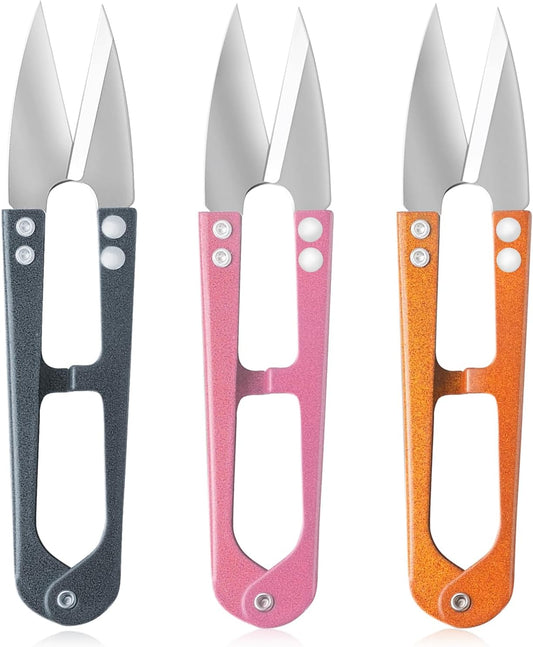 4.1inch Sewing Scissors(pack of 3) Yarn Thread Cutter Small Snips Trimming Nipper - Great for Stitch, Mini DIY Supplies, Yarn Scissors