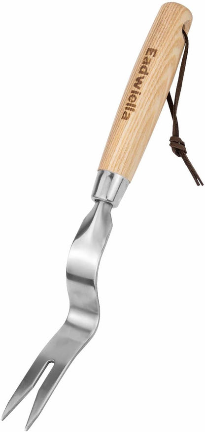 Dandelion & Crack Hand Weeder Puller with Solid Wood Handle