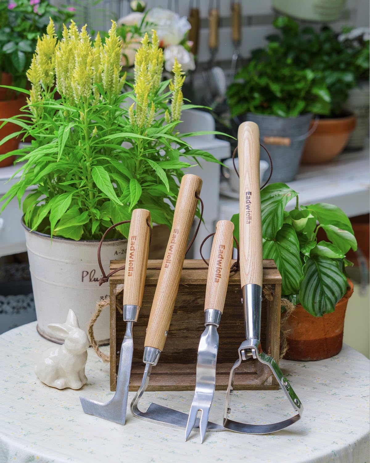 Dandelion & Crack Hand Weeder Puller with Solid Wood Handle