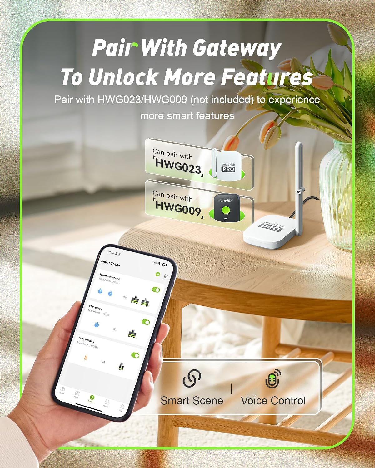 WiFi Water Timer for Garden Hose with Brass Inlet & Outlet, 2-Zone Smart Hose Timer, WiFi Irrigation Controller via APP/Voice Control, Automatic Sprinkler Watering System for Lawns and Yard