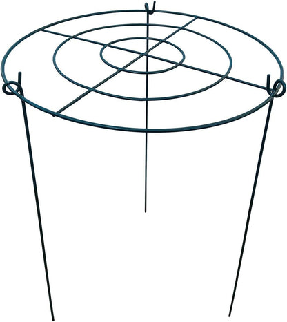 5 Pack 16"x24" Peony Cages Plant Support Stakes Grow Through Grid Grow Through Hoops, Metal Flower Plant Brace Support Ring for Heavy Blossom