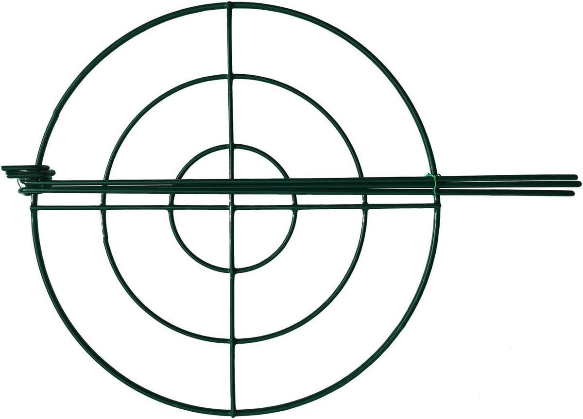 5 Pack 16"x24" Peony Cages Plant Support Stakes Grow Through Grid Grow Through Hoops, Metal Flower Plant Brace Support Ring for Heavy Blossom