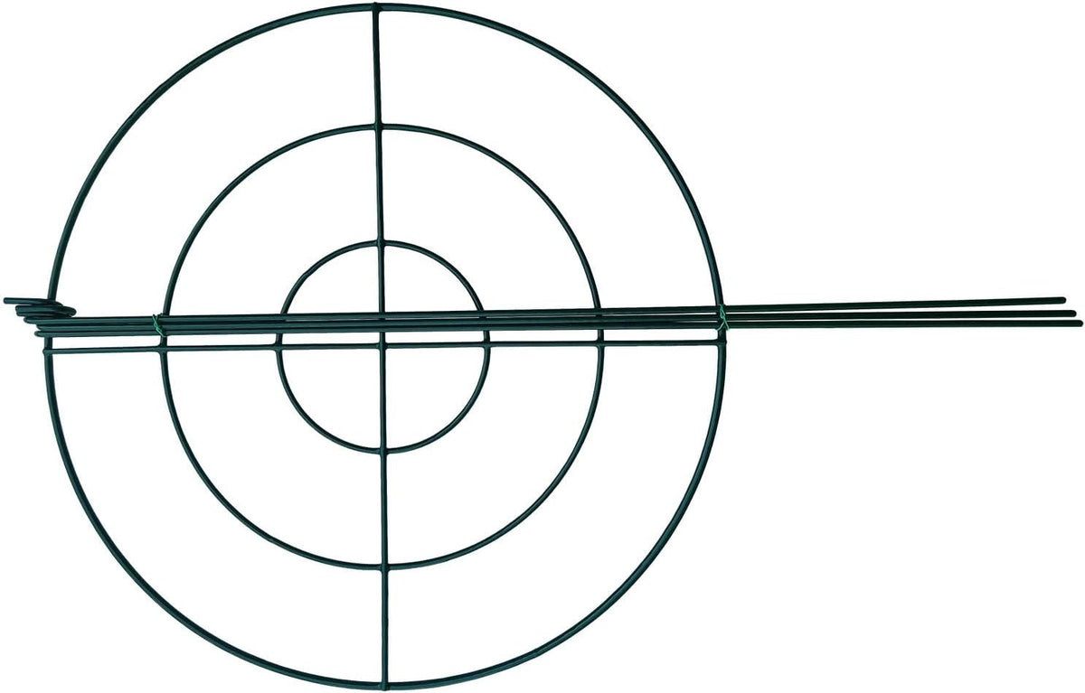 5 Pack 16"x24" Peony Cages Plant Support Stakes Grow Through Grid Grow Through Hoops, Metal Flower Plant Brace Support Ring for Heavy Blossom
