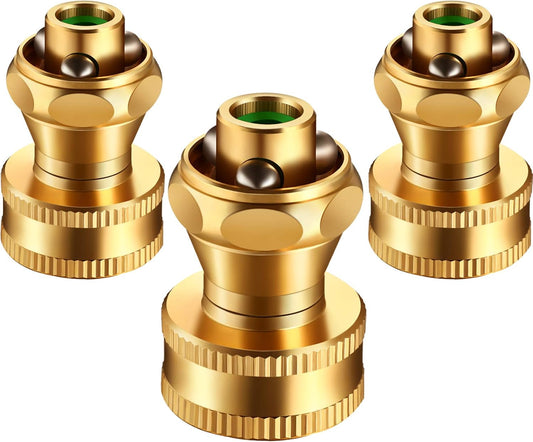 3 Pack Big Shot Brass Hose Nozzle Adjustable Twist,3/4 Inch
