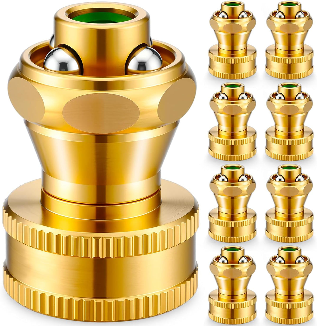 3 Pack Big Shot Brass Hose Nozzle Adjustable Twist,3/4 Inch