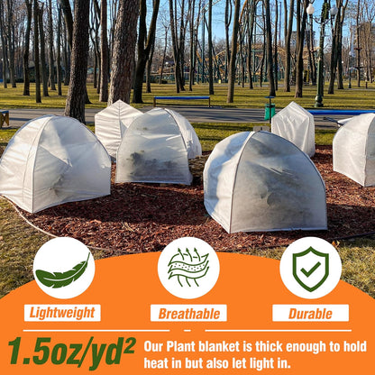 Garden Hoops and 10ftx30ft Plant Covers for Winter Freeze Protection, 1.5oz Floating Row Covers, Frost Blankets for Outdoor Plants