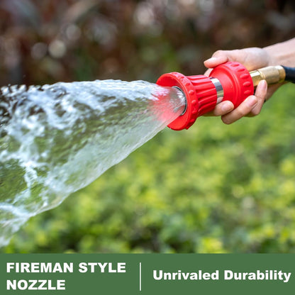 Fireman Style Garden Hose Nozzle, High Pressure Adjustable Sprayer