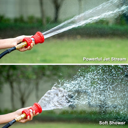 Fireman Style Garden Hose Nozzle, High Pressure Adjustable Sprayer