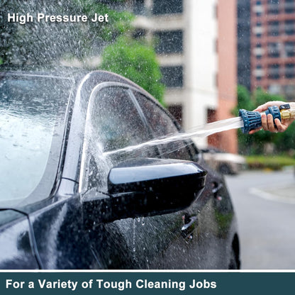 Fireman Style Garden Hose Nozzle, High Pressure Adjustable Sprayer