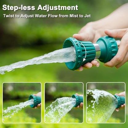Fireman Style Garden Hose Nozzle, High Pressure Adjustable Sprayer