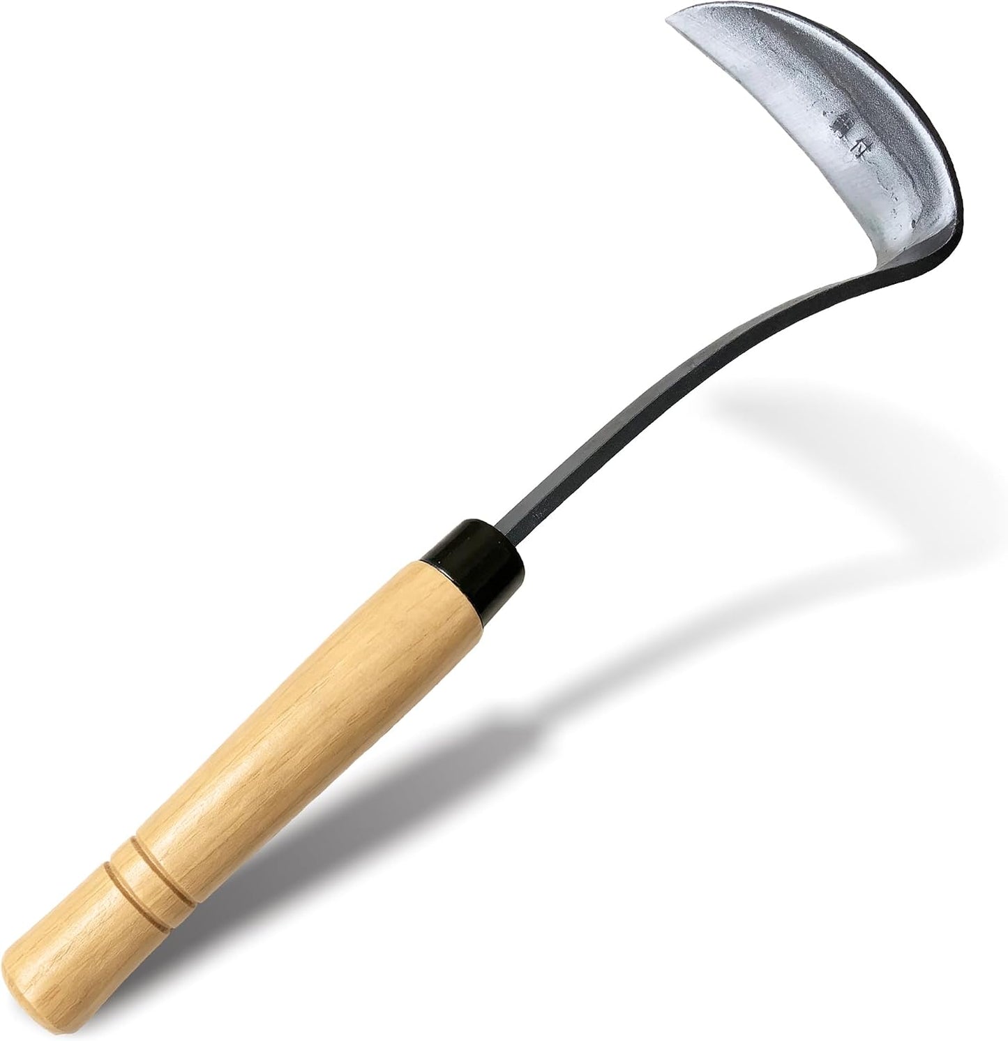 Grass Sickle Hoe Gardening Handheld Tool Weeding Tools for Garden (Brown)