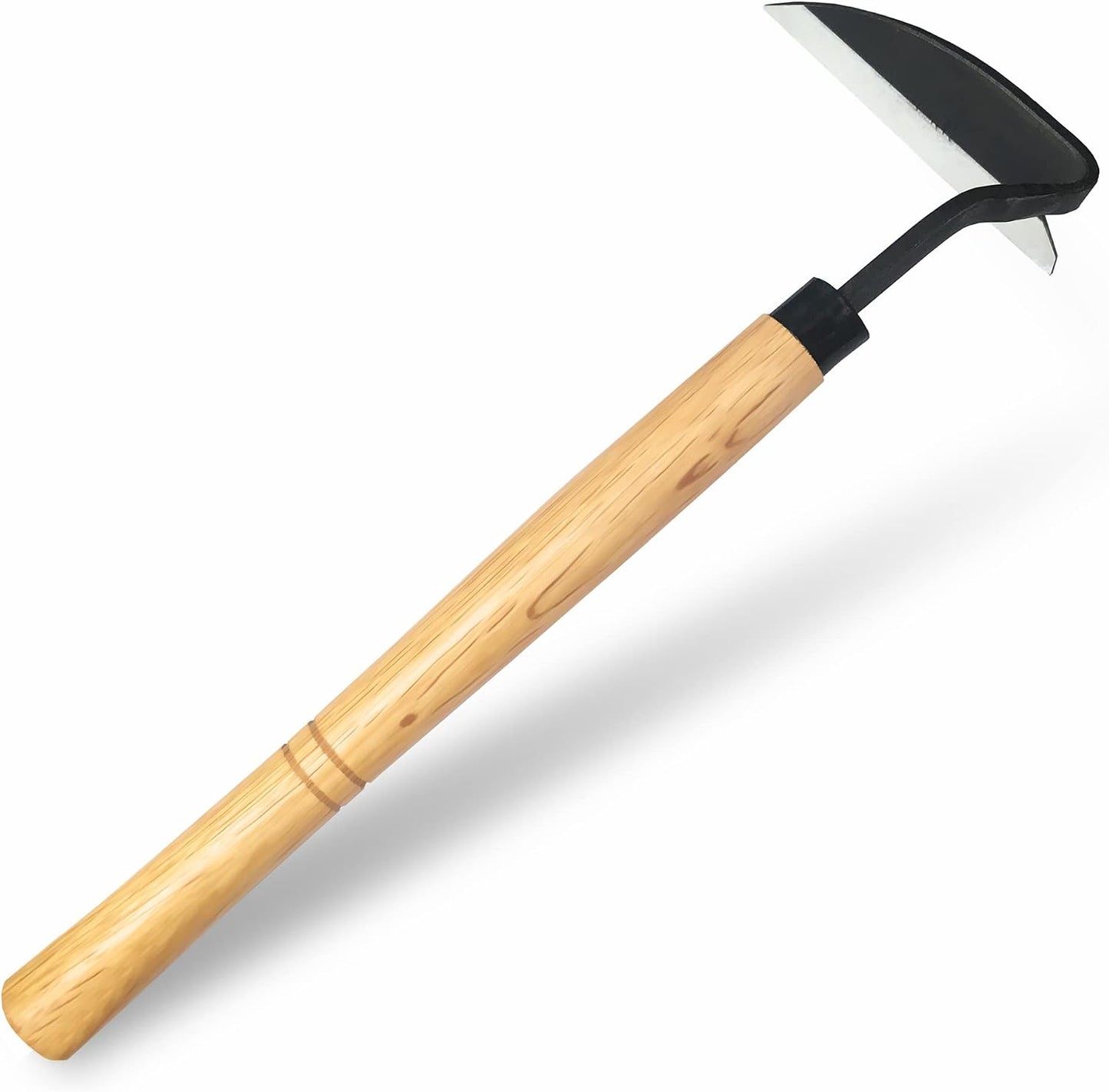 Grass Sickle Hoe Gardening Handheld Tool Weeding Tools for Garden (Brown)