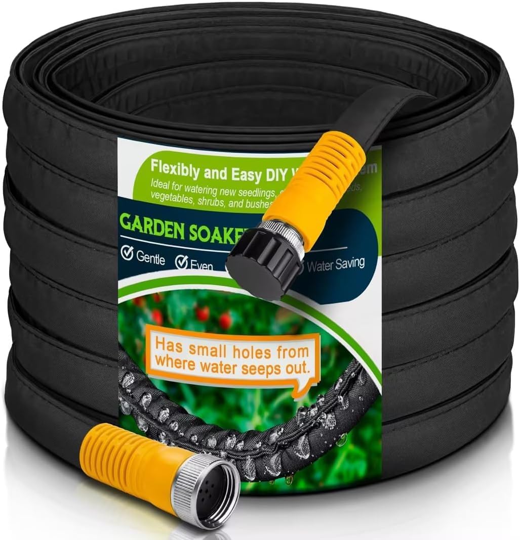 Heavy Duty Flat Garden Soaker Hose 100FT