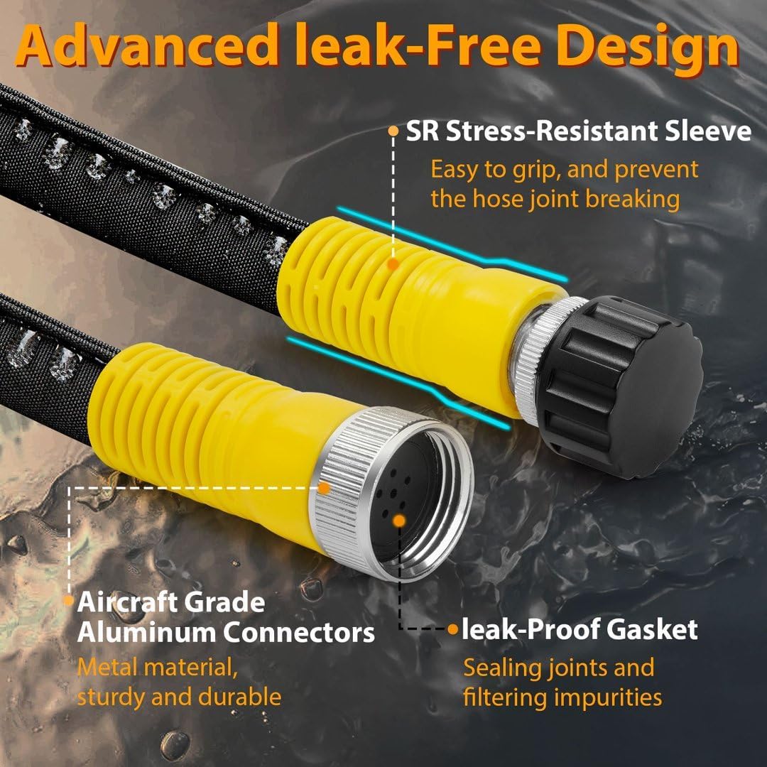 Heavy Duty Flat Garden Soaker Hose 100FT