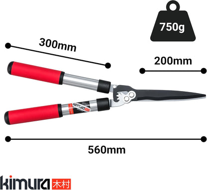® Pro Heavy Duty Hedge Shears - Premium Garden Clippers with Patented Gearing Technology, Ultra Lightweight Aluminium Handles, Japanese SK5 Steel Blades, Ideal Shears for Gardening - 22" Trimmer