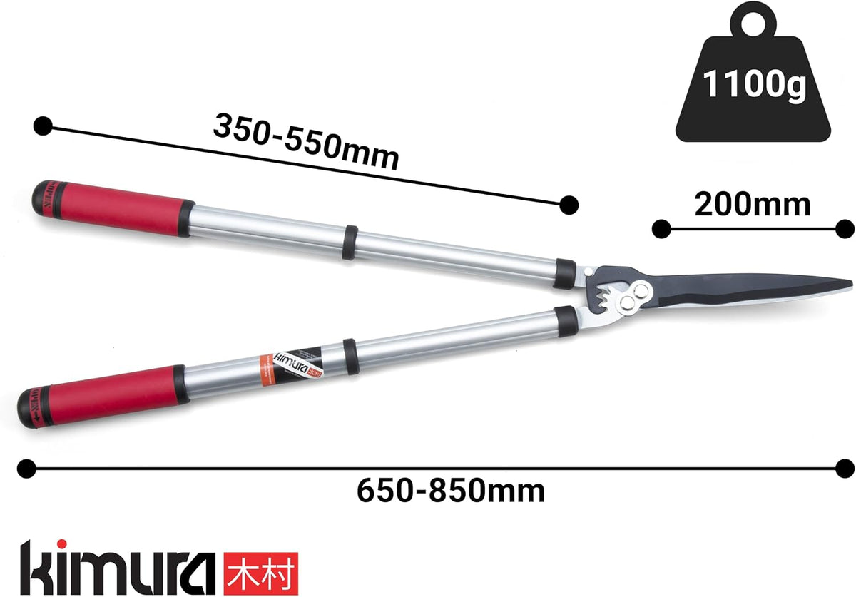 ® Pro Heavy Duty Hedge Shears - Premium Garden Clippers with Patented Gearing Technology, Ultra Lightweight Aluminium Handles, Japanese SK5 Steel Blades, Ideal Shears for Gardening - 22" Trimmer