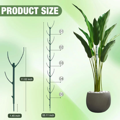 10 Pack Stackable Monstera Plant Support, Climbing Plant Support Structures, Garden Plant Support Stakes for Indoor Outdoor Plants, Plant Holder Stick Moss Pole for Support Tall Potted Plants