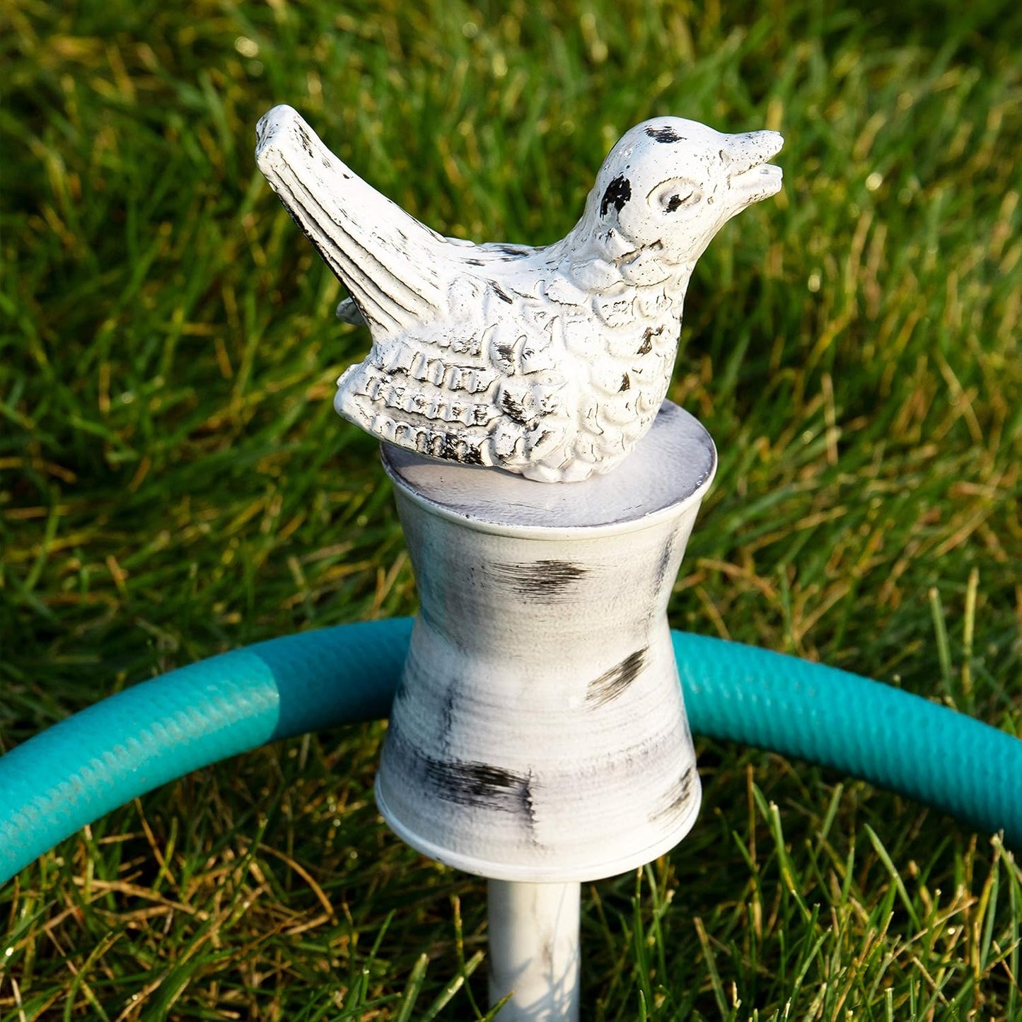 Heavy Duty Decorative Hose Guide - White Sparrow, 1 Pack