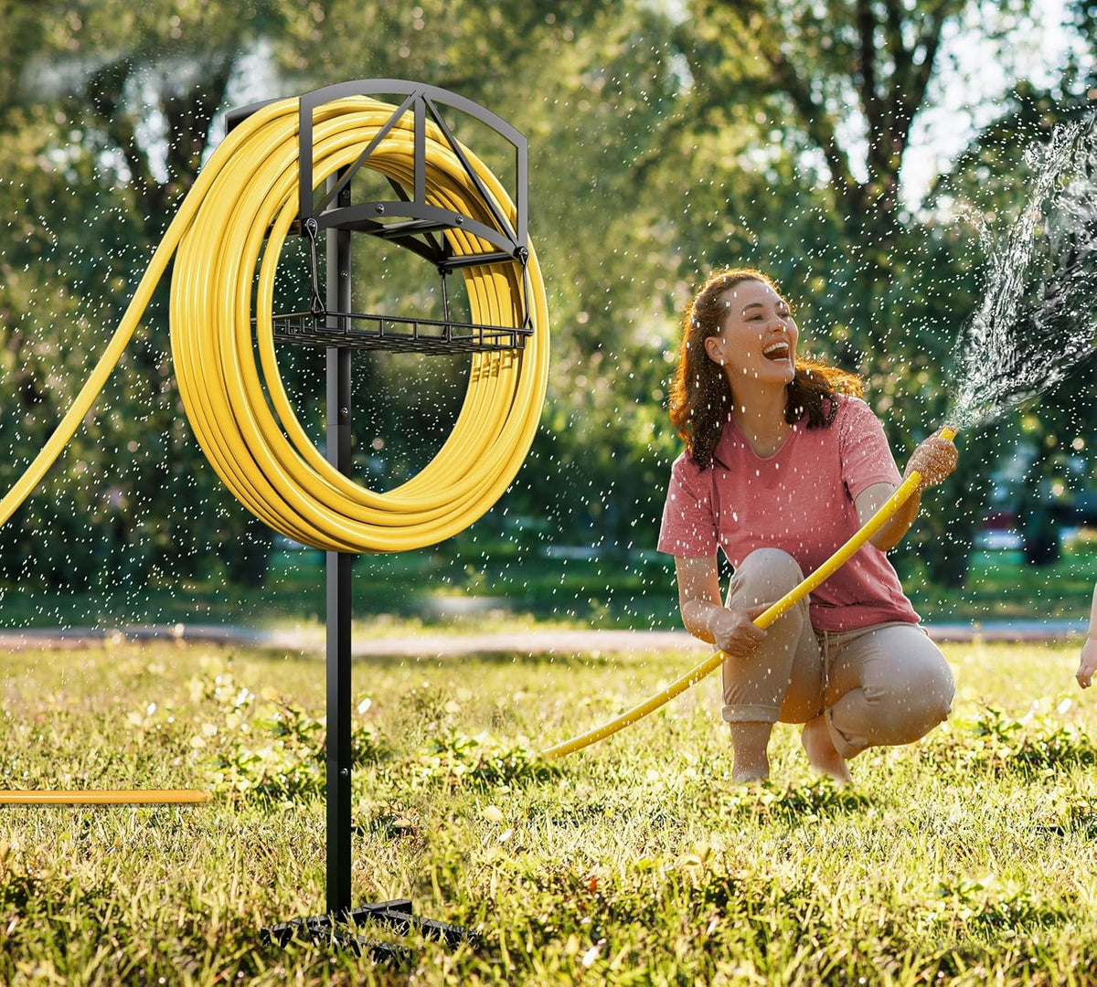 Stainless Steel Garden Hose Holder for Yard Lawn Storage