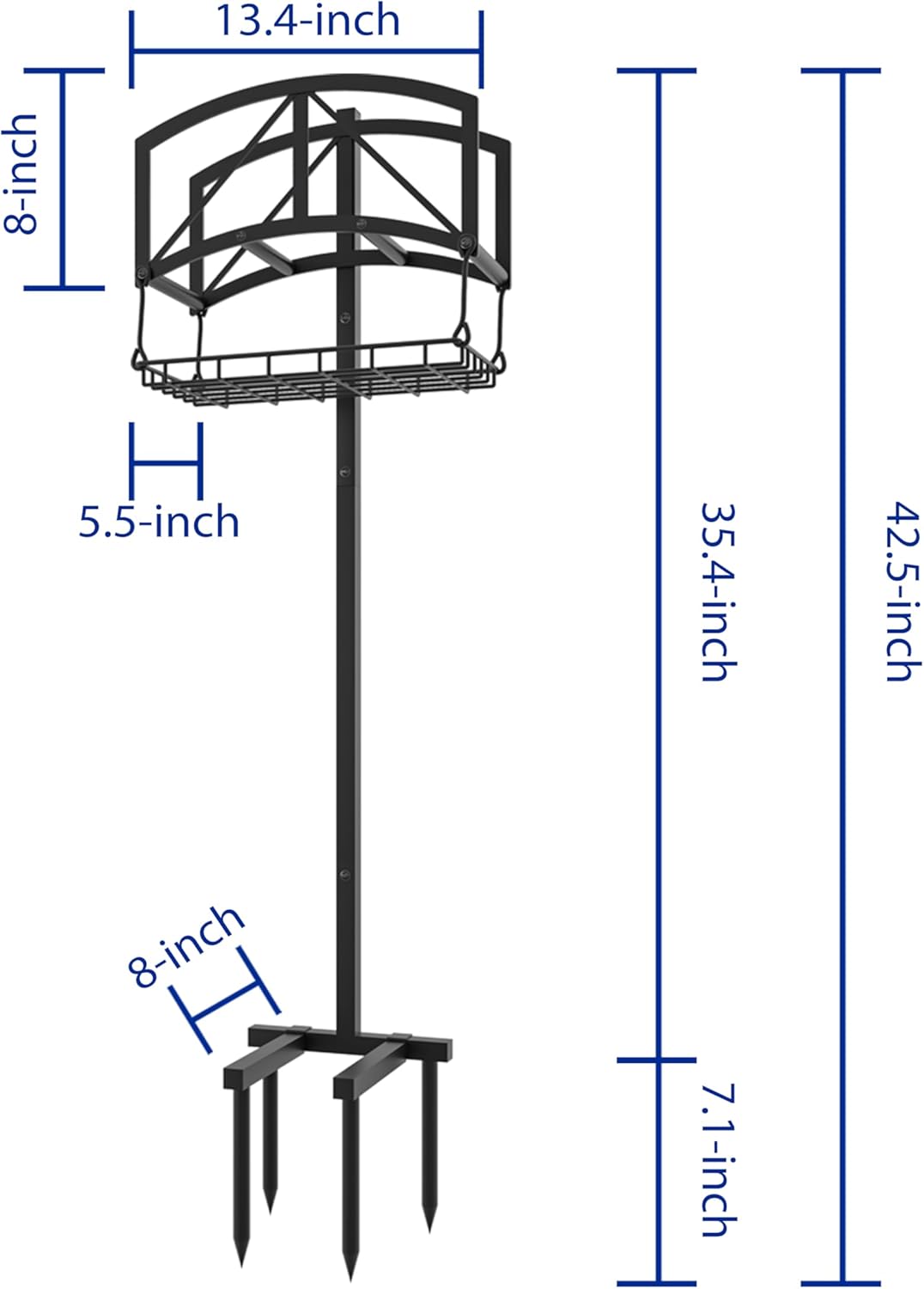Stainless Steel Garden Hose Holder for Yard Lawn Storage