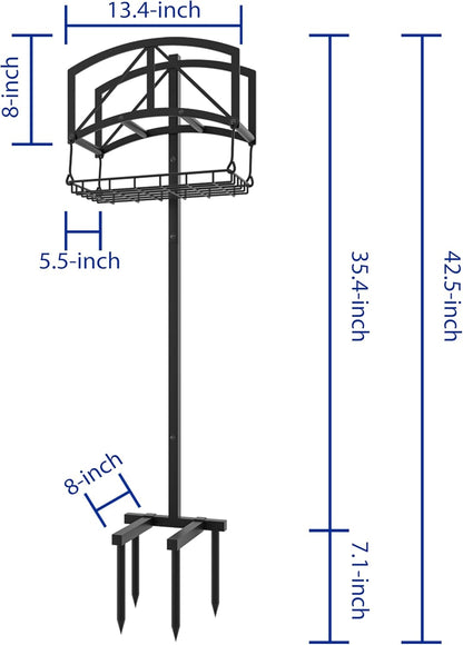 Stainless Steel Garden Hose Holder for Yard Lawn Storage