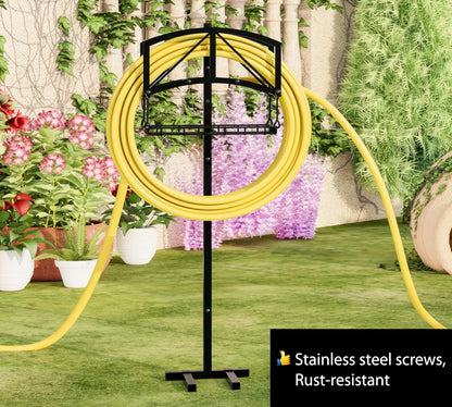 Stainless Steel Garden Hose Holder for Yard Lawn Storage