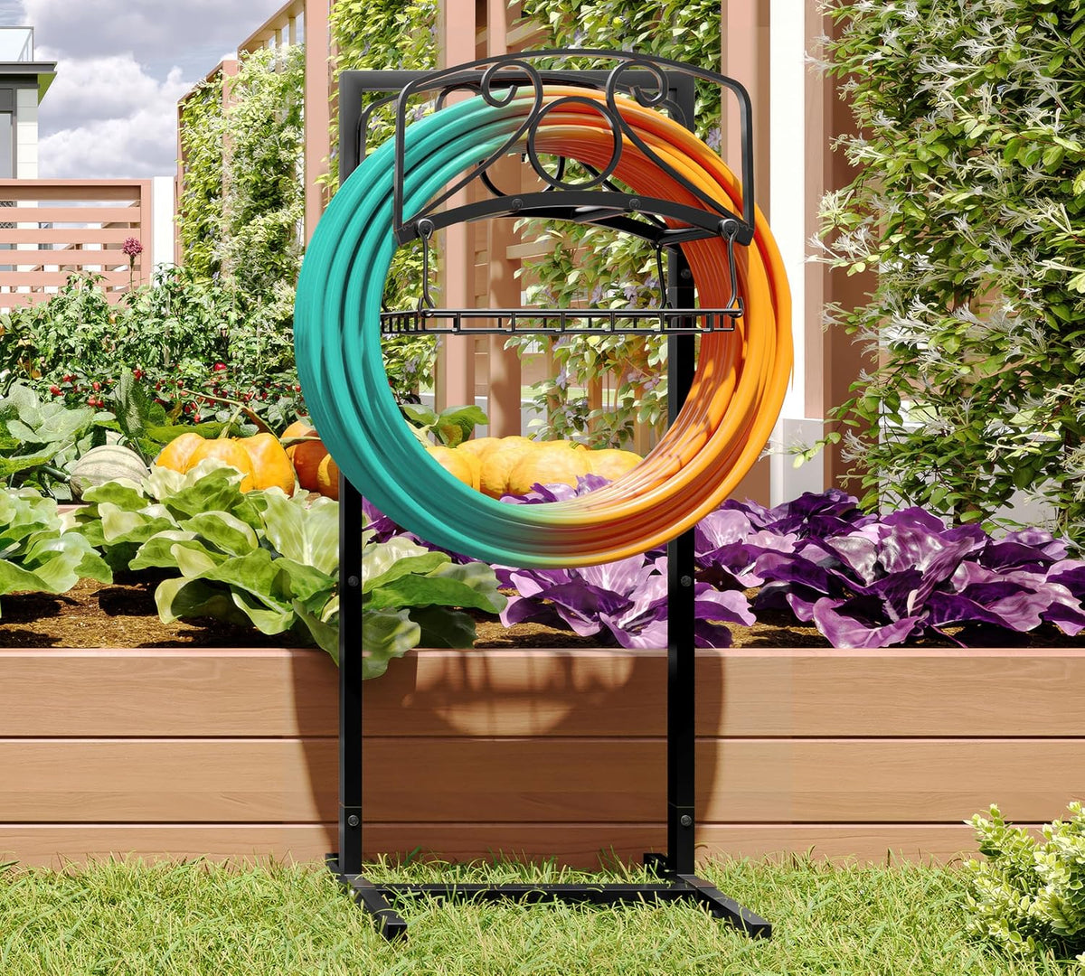 Stainless Steel Garden Hose Holder for Yard Lawn Storage