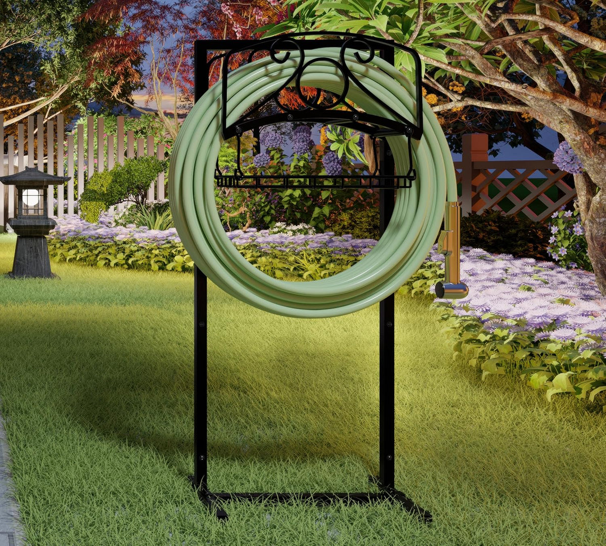 Stainless Steel Garden Hose Holder for Yard Lawn Storage