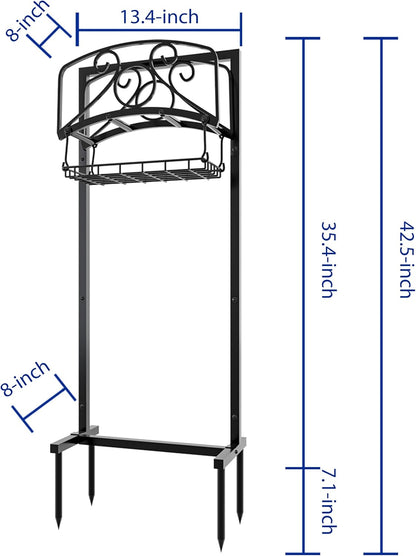 Stainless Steel Garden Hose Holder for Yard Lawn Storage