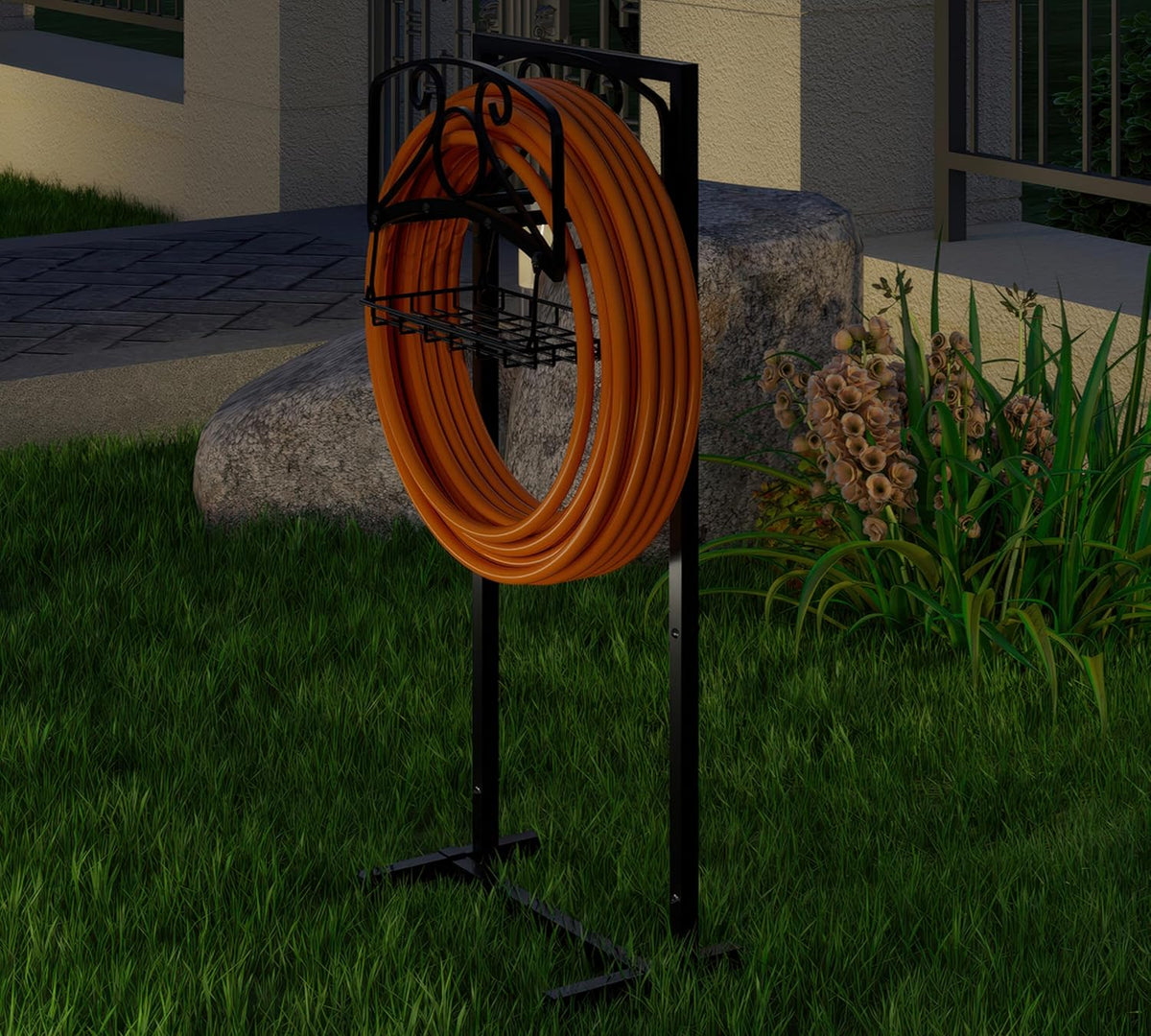 Stainless Steel Garden Hose Holder for Yard Lawn Storage
