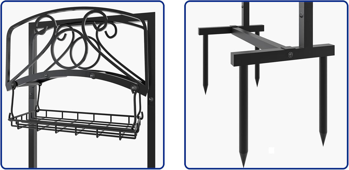 Stainless Steel Garden Hose Holder for Yard Lawn Storage