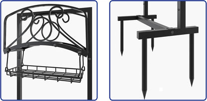 Stainless Steel Garden Hose Holder for Yard Lawn Storage