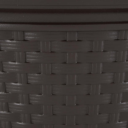 2 Pack Decorative Wicker Garden Hose Holder Pot with 4 Drain Holes for 100 Foot Hoses, Java