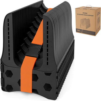 Kohree RV Sewer Hose Support 20FT, Black RV Sewer Hose Holder